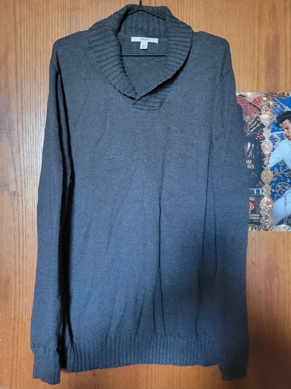 Women’s Shawl Collar Sweater in Charcoal